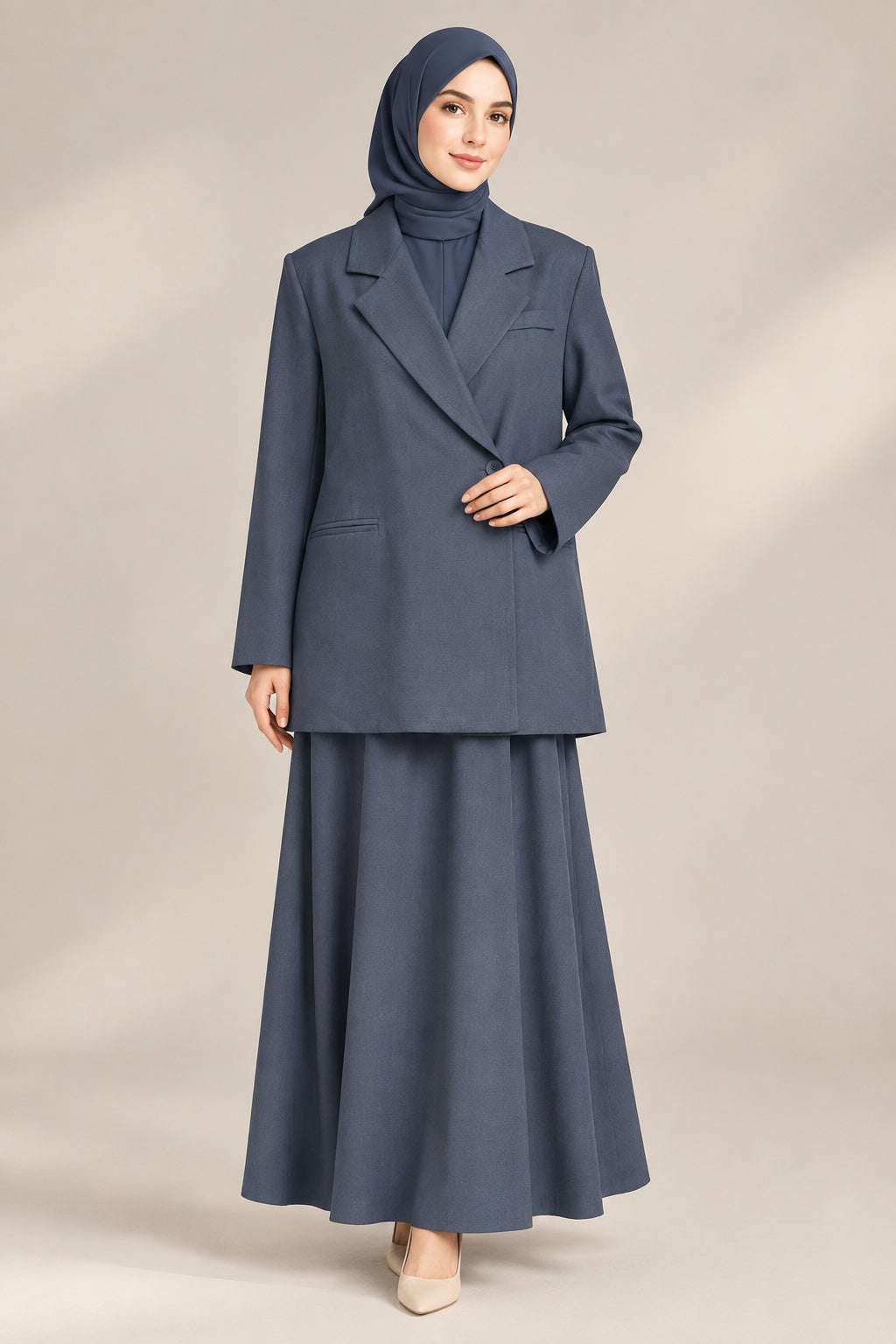 Ensemble blazer et jupe longue avec poches SALIHA MODE