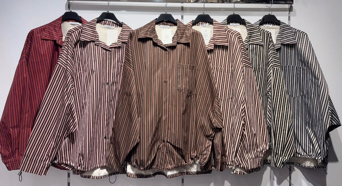 Veste à rayures oversize style chemise SALIHA MODE