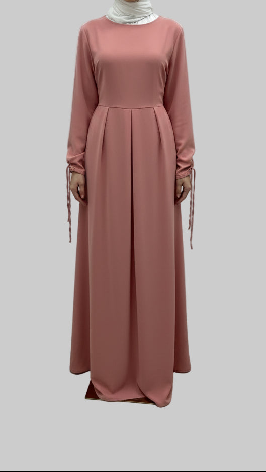 Robe en Soie de médine avec plis devant et ajustable SALIHA MODE