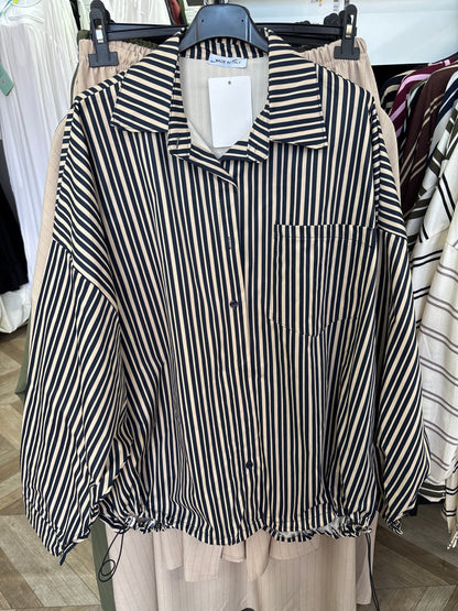 Veste à rayures oversize style chemise SALIHA MODE