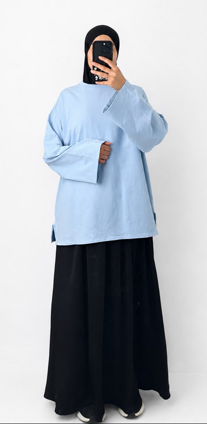 T shirt uni grande taille coton SALIHA MODE