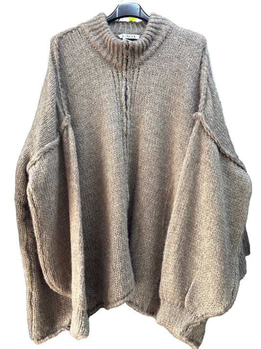 Pull oversize à fermeture éclair SALIHA MODE