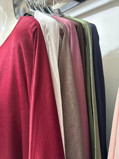 Robe droite longue en soie satinée SALIHA MODE