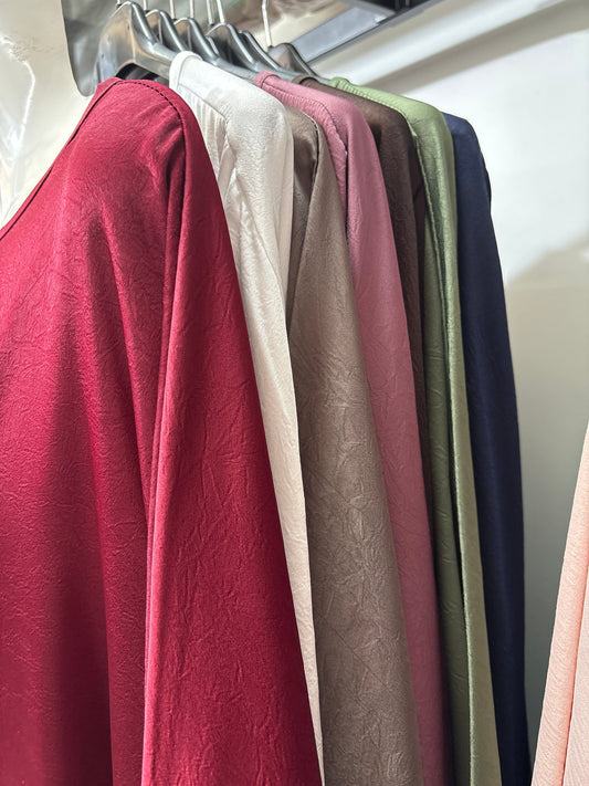 Robe droite longue en soie satinée SALIHA MODE