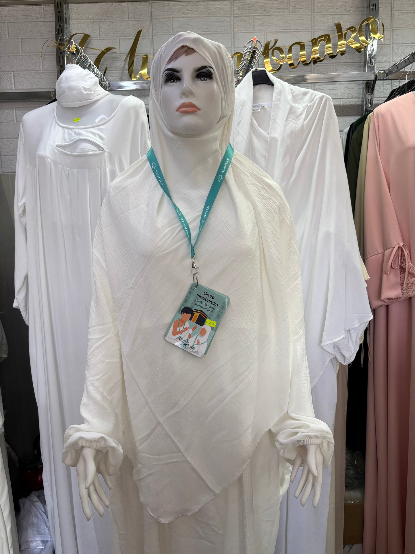 Robe Hajj Omra avec POCHE DEVANT et khimar (en JAZZ) SALIHA MODE