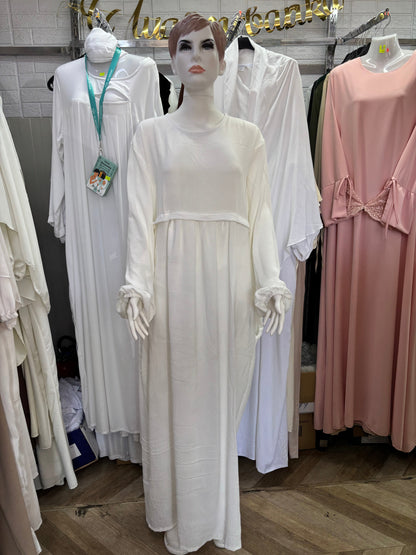 Robe Hajj Omra avec POCHE DEVANT et khimar (en JAZZ) SALIHA MODE