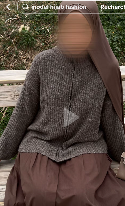Pull avec fermeture éclair oversize SALIHA MODE