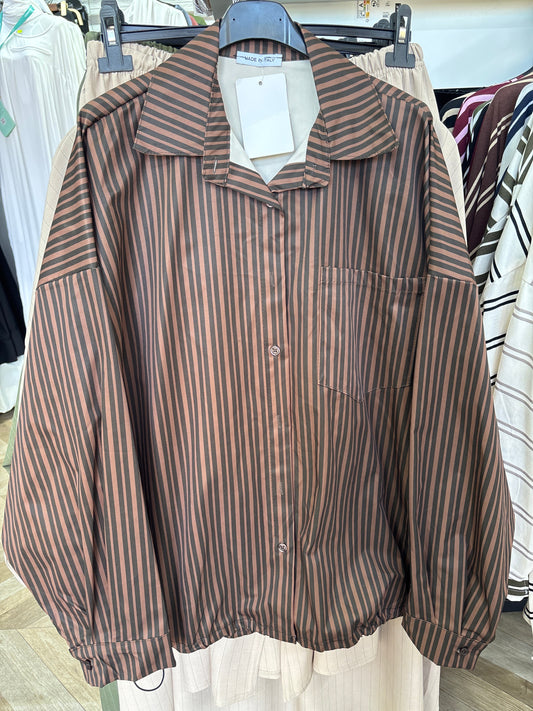 Veste à rayures oversize style chemise SALIHA MODE