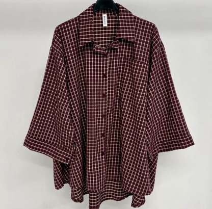 Chemise à petits carreaux Oversize SALIHA MODE