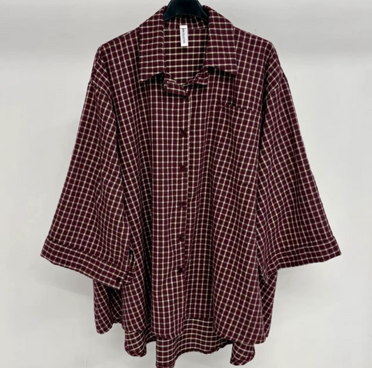 Chemise à petits carreaux Oversize SALIHA MODE