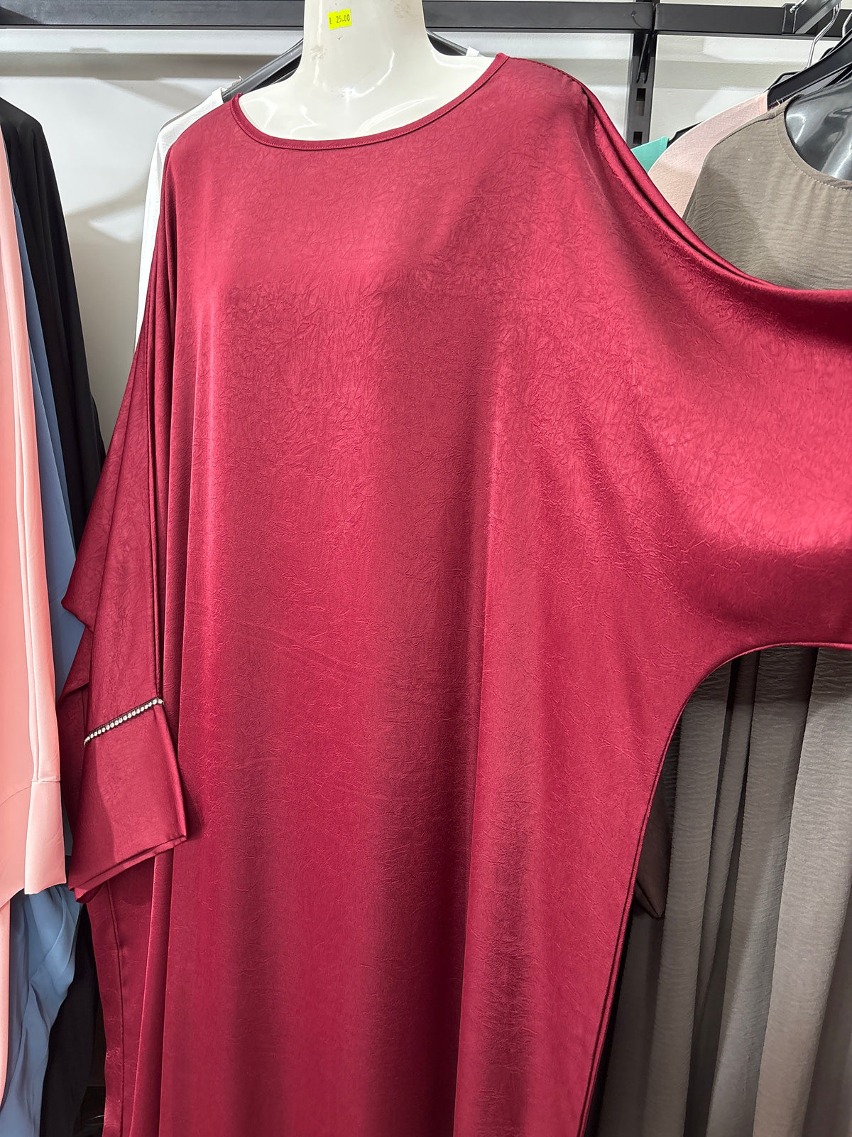 Robe droite longue en soie satinée SALIHA MODE