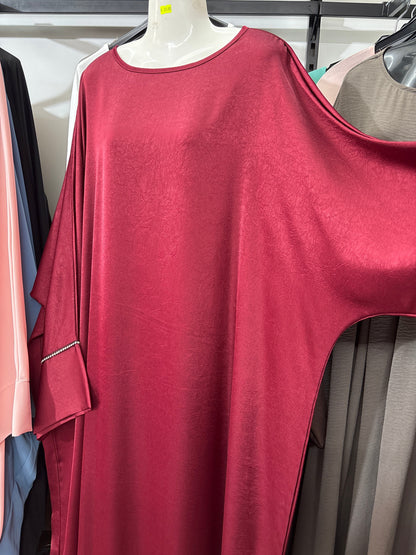 Robe droite longue en soie satinée SALIHA MODE