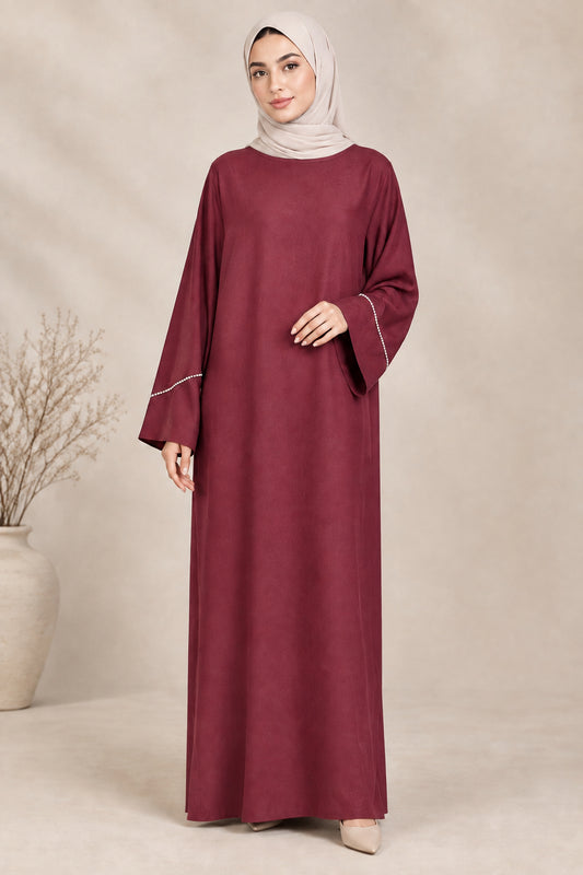 Robe droite longue en soie satinée SALIHA MODE
