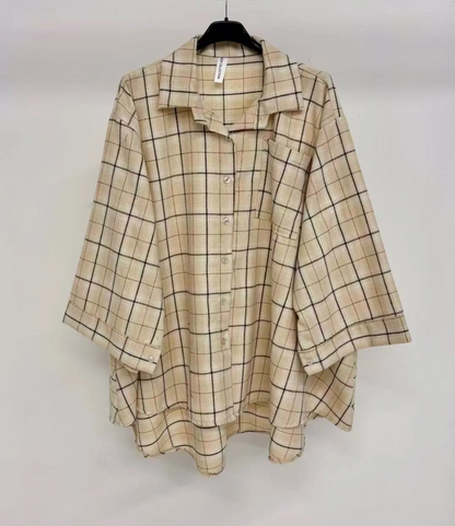 Chemise à carreaux oversize SALIHA MODE