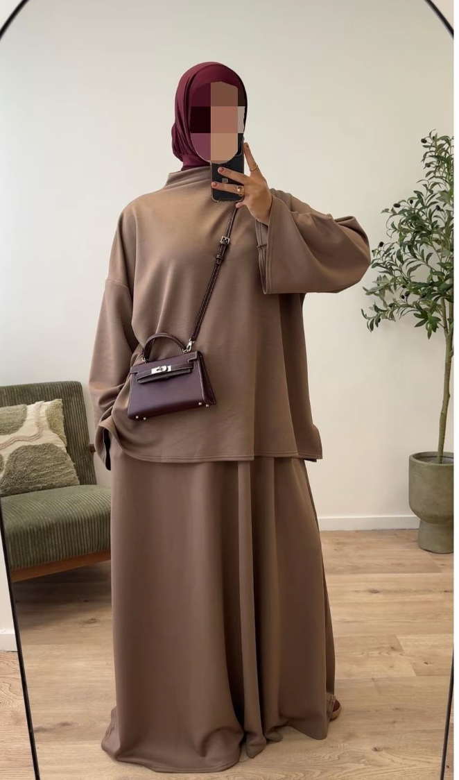 Ensemble jupe et col montant SALIHA MODE