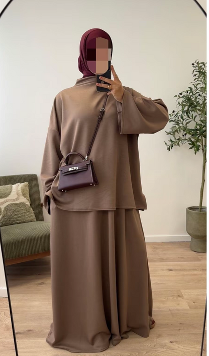 Ensemble jupe et col montant SALIHA MODE