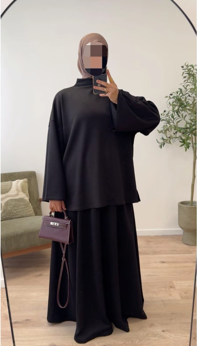 Ensemble jupe et col montant SALIHA MODE