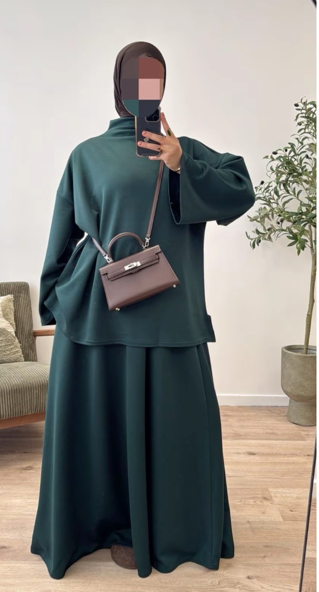 Ensemble jupe et col montant SALIHA MODE
