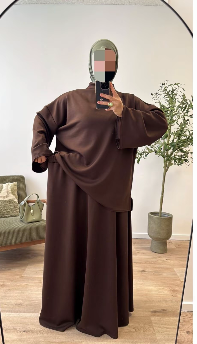 Ensemble jupe et col montant SALIHA MODE