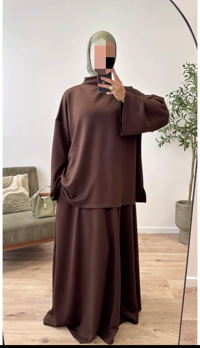 Ensemble jupe et col montant SALIHA MODE