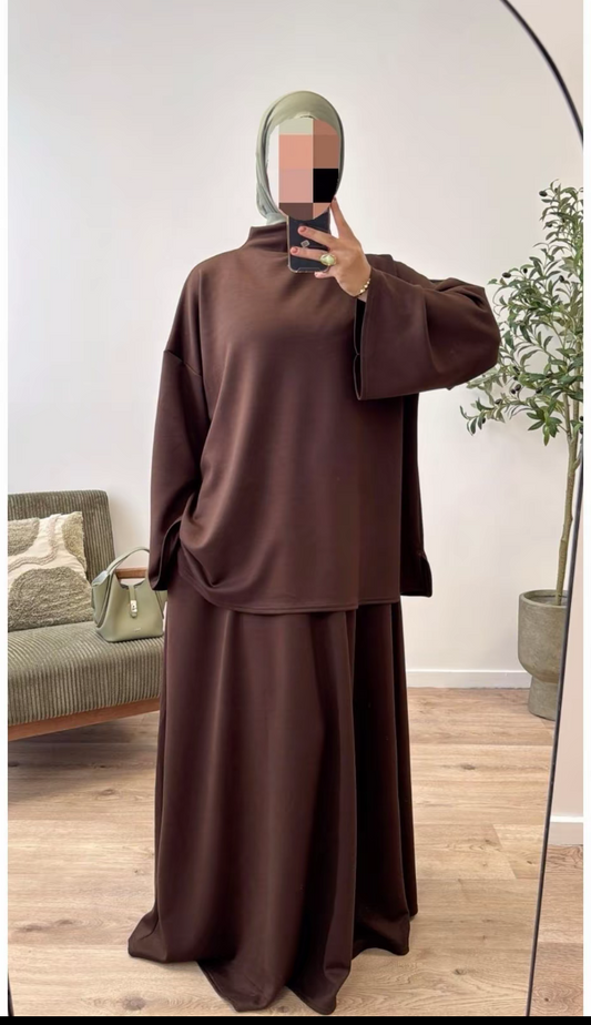Ensemble jupe et col montant SALIHA MODE