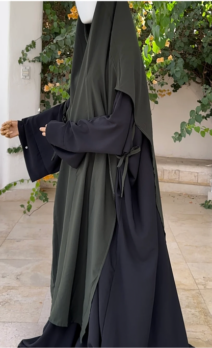 Khimar long cape à lanières sur les côtés SALIHA MODE