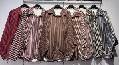Veste à rayures oversize style chemise SALIHA MODE