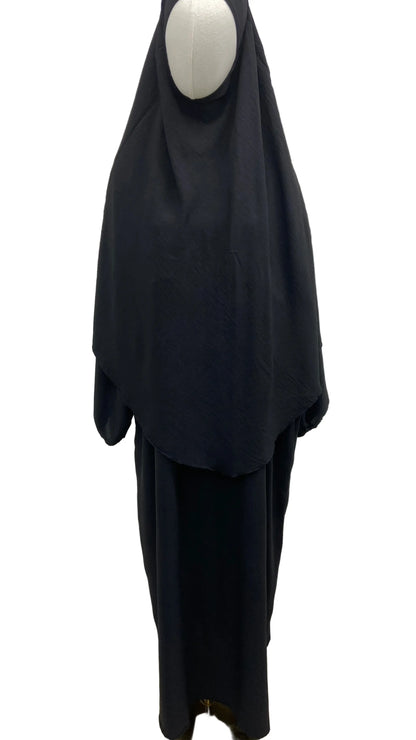 Robe Hadj Omra avec POCHE DEVANT et khimar (en JAZZ) SALIHA MODE