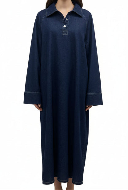 Robe en jean avec poches 100% coton SALIHA MODE