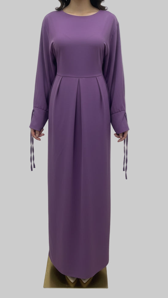 Robe en Soie de médine avec plis devant et ajustable SALIHA MODE