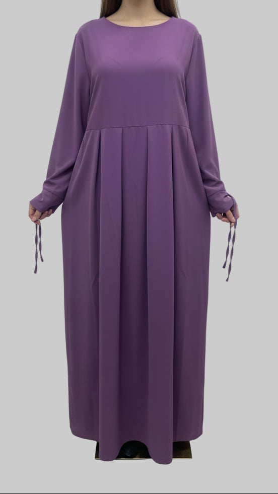 Robe en Soie de médine avec plis devant et ajustable SALIHA MODE