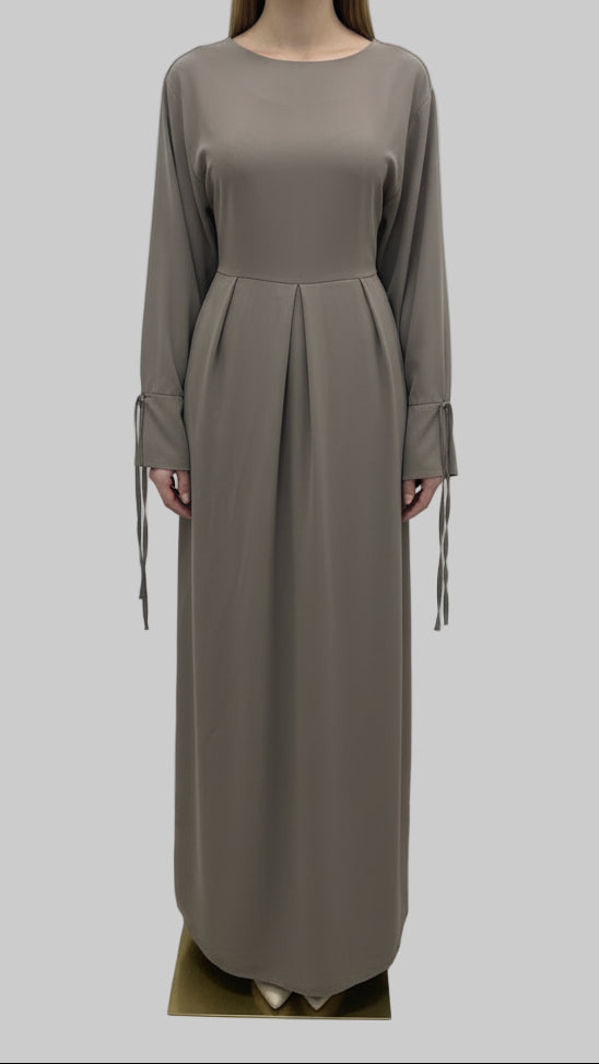 Robe en Soie de médine avec plis devant et ajustable SALIHA MODE