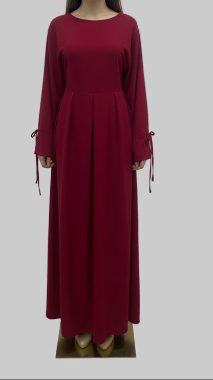 Robe en Soie de médine avec plis devant et ajustable SALIHA MODE