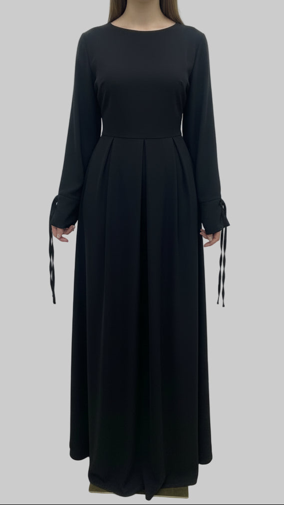 Robe en Soie de médine avec plis devant et ajustable SALIHA MODE