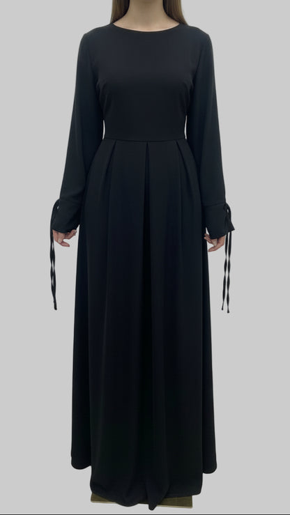 Robe en Soie de médine avec plis devant et ajustable SALIHA MODE