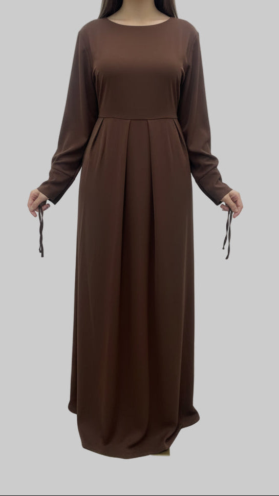 Robe en Soie de médine avec plis devant et ajustable SALIHA MODE