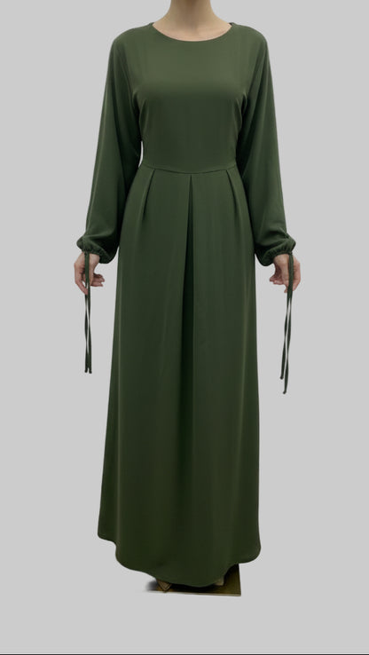 Robe en Soie de médine avec plis devant et ajustable SALIHA MODE