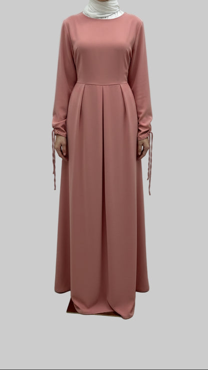 Robe en Soie de médine avec plis devant et ajustable SALIHA MODE