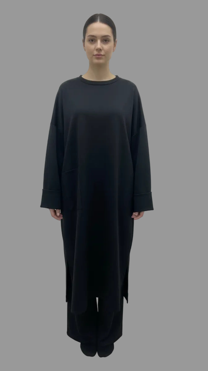 Ensemble tunique longue et large avec poche et pantalon SALIHA MODE