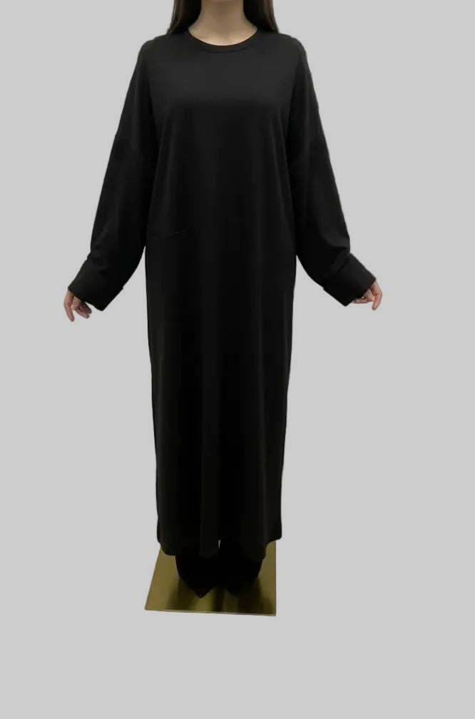 Ensemble tunique longue et large avec poche et pantalon SALIHA MODE