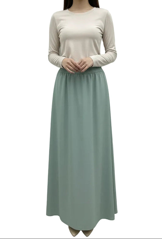 Jilbeb deux pièces en soie de médine, avec jupe SALIHA MODE