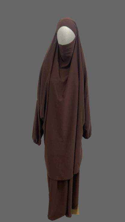 Jilbeb deux pièces en soie de médine, avec jupe SALIHA MODE