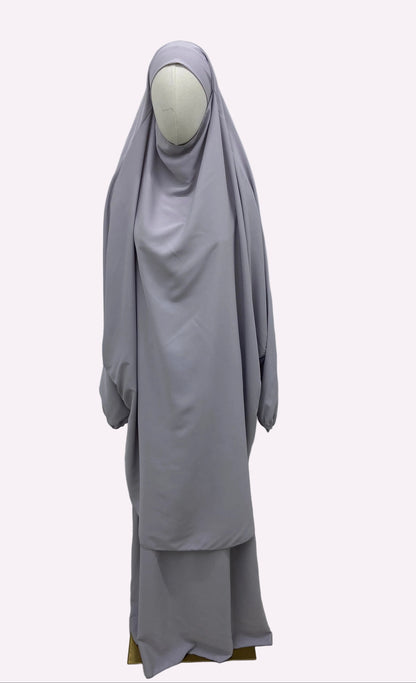Jilbeb deux pièces en soie de médine, avec jupe SALIHA MODE