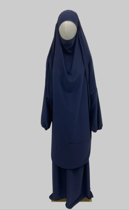 Jilbeb deux pièces en soie de médine, avec jupe SALIHA MODE