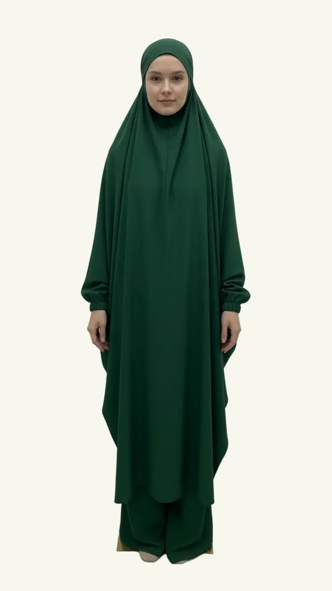 Jilbeb deux pièces en soie de médine, avec jupe SALIHA MODE