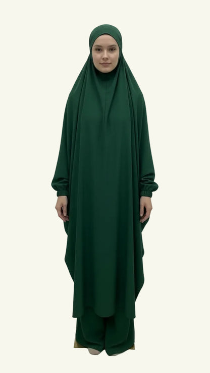 Jilbeb deux pièces en soie de médine, avec jupe SALIHA MODE