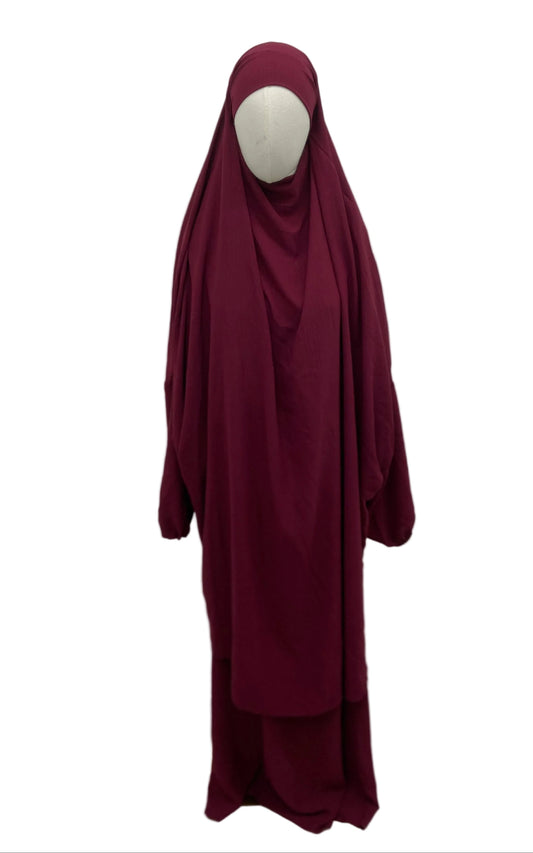 Jilbeb deux pièces en Jazz avec jupe SALIHA MODE