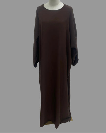 Ensemble Robe et khimar en soie de medine SALIHA MODE