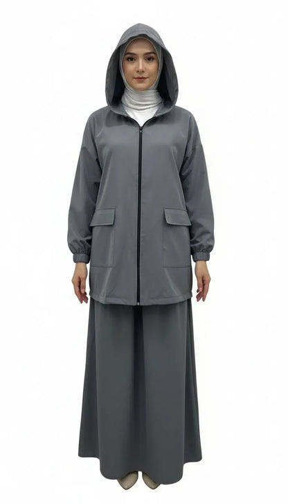 Ensemble en KWAY Veste avec Jupe SALIHA MODE